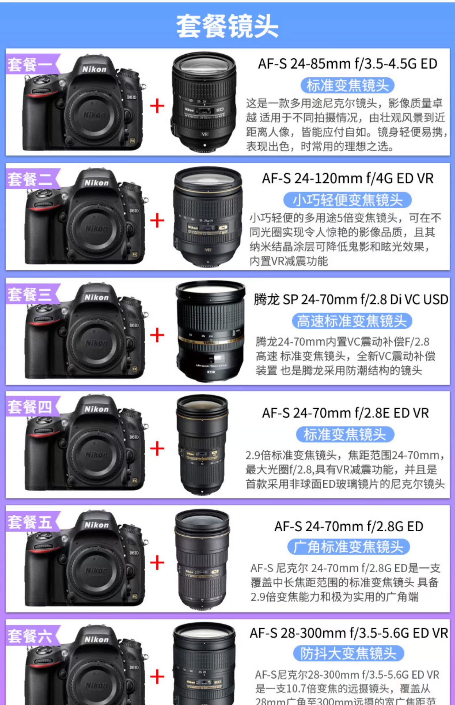 Máy ảnh DSLR full frame DSLR D610 độc lập / 24-85 / 24-120 / 24-70 HD - SLR kỹ thuật số chuyên nghiệp máy ảnh sony a6000