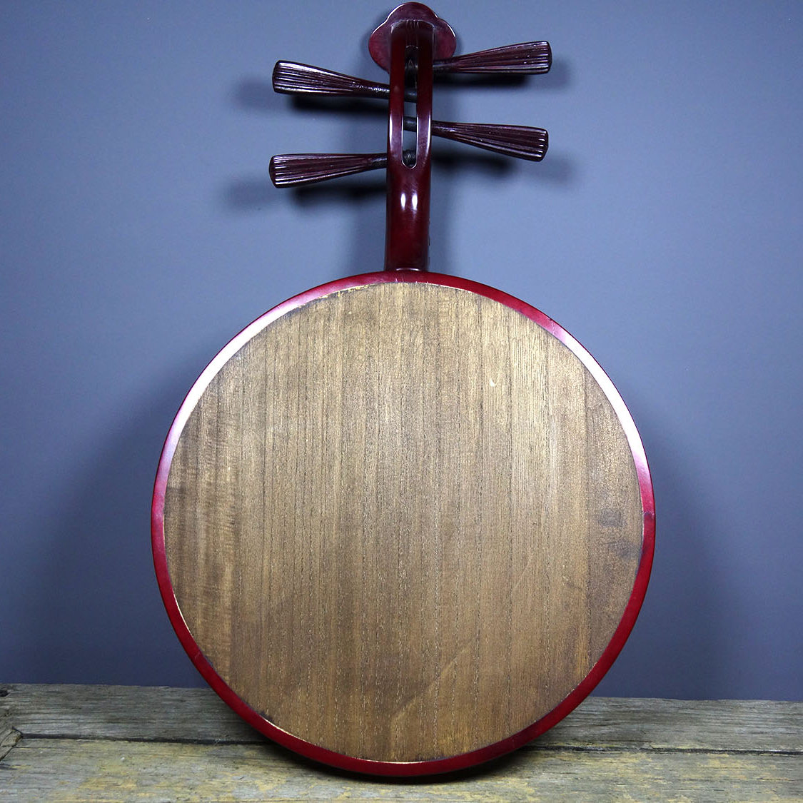 Antiques and miscellaneous old collections of old rosewood inlaid shell Yueqin musical instruments home decoration ornaments collection