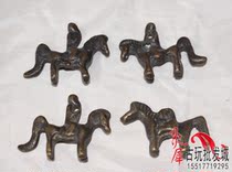 Antique collection Bronze immediately sealed Hou Bronze Red copper Bronze Lucky pendant Small pendant Jewelry ornaments