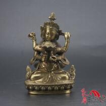 Antique bronze ornaments Nepal happy God of wealth small ornaments Brass Buddha Statues Tibetan Buddhas to protect peace Collectibles Special offer