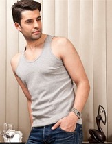 604 special cabinet male elastic vest with thin section of shuang cotton suction perspiration damp pure color one-piece knit undershirt