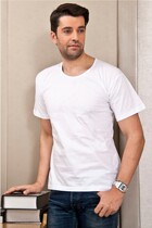 Men short sleeves pure all-cotton thin style Shuang T-shirt Sweat sweatshirt No stretch to beat bottom old mans shirt wide three