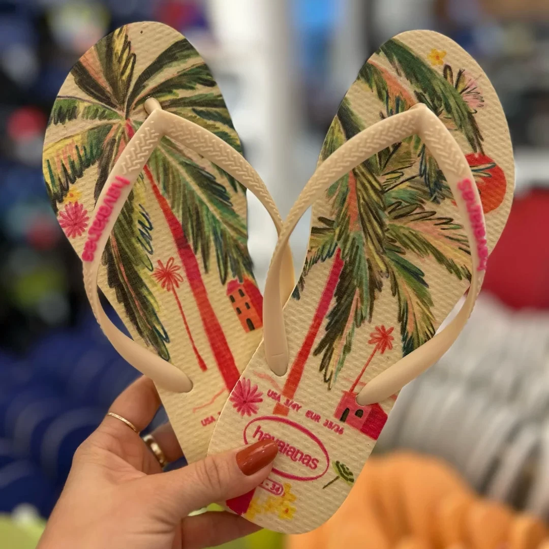 [ havaianas летняя тема шлепанцы, бездельный летний пляжные сандалии женские]