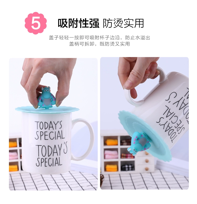 3 Gói thực phẩm Lớp không chứa nước Silicone không độc hại Nắp đậy chống bụi phổ biến bình uống nước