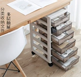 Под таблицей файл пластиковый шкаф для хранения косметики.