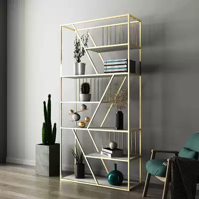 Light luxury living room bookshelf floor partition screen bedroom student iron bookcase shelf Net Red office shelf