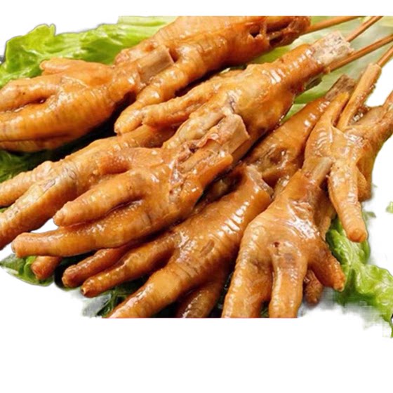 鸡爪串卤鸡爪凤爪串10根烧烤油炸涮锅麻辣烫冷冻半成品任三包包邮