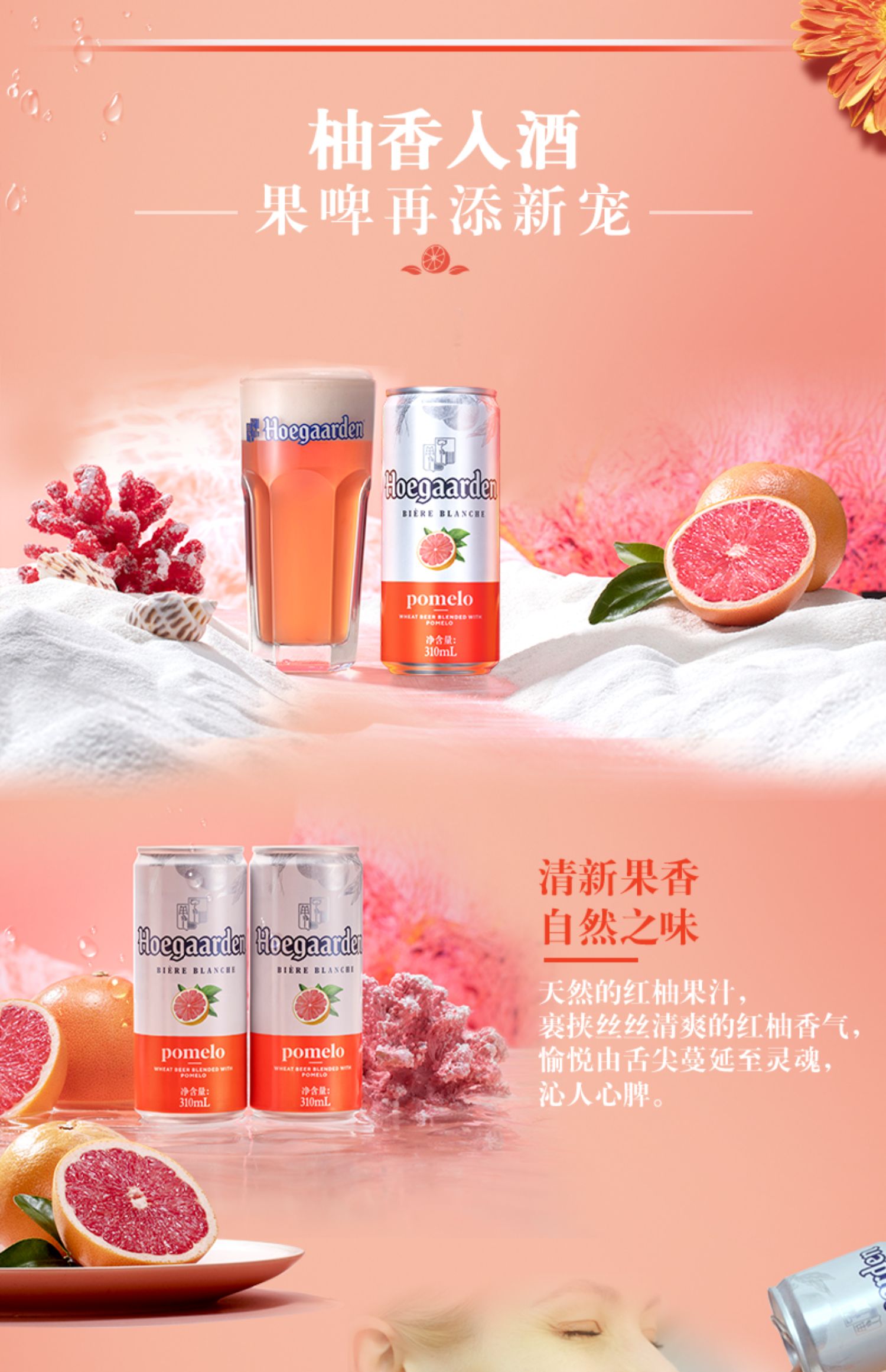 福佳啤酒珊瑚柚啤酒310ml*12听