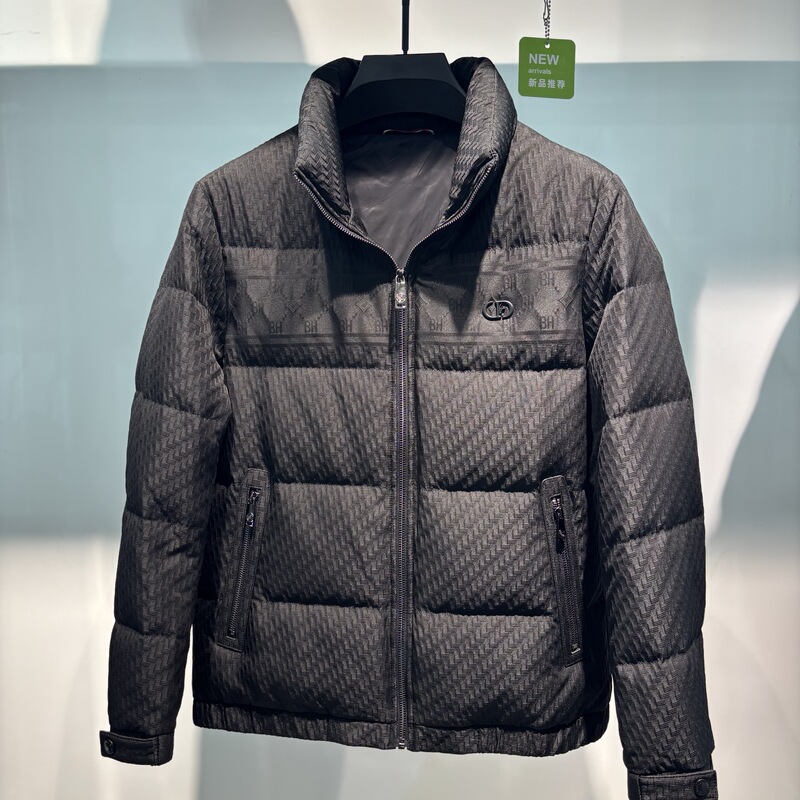 European Trendy Brand Stand-Collar down Jacket for Men, Light Luxury Jacquard, Cold-Proof and Warm, Thickened Coat, New Winter Slim Fit European Trendy Brand Stand-Collar down Jacket for Men, Light Luxury Jacquard, Cold-Proof and Warm, Thickened Coat, New Winter Slim Fit
