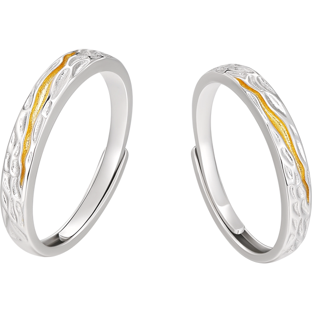 Sterling silver couple ring birthday gift for girlfriend