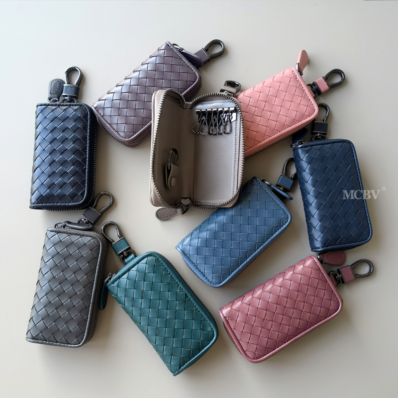 Mcbv Cross-Border Genuine Leather Hand-Woven Zipper Car Key Bag, Unisex, Multi-Functional Sheepskin Keychain Mcbv Cross-Border Genuine Leather Hand-Woven Zipper Car Key Bag, Unisex, Multi-Functional Sheepskin Keychain