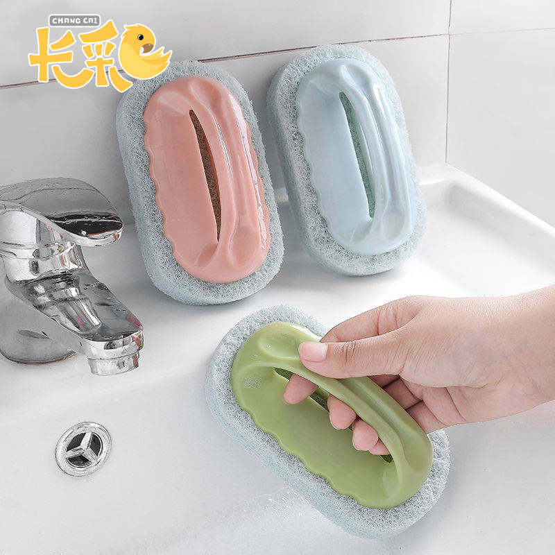 Long color handle cleaning brush sponge wiping sink floor bathtubs Brush Hearth Tiles Brush brush bowls Wash Pan Brush