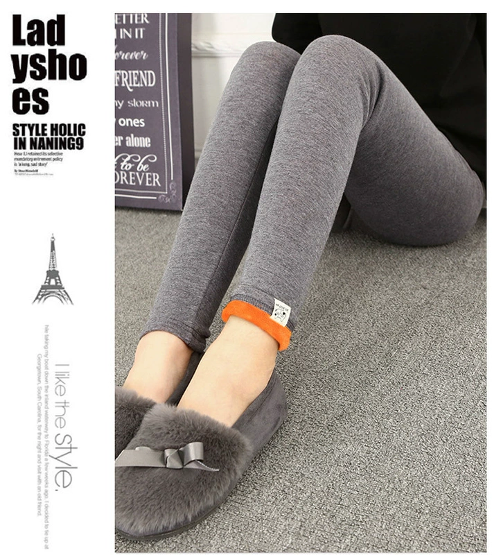 Quần legging size lớn cho bà bầu mùa thu đông cộng với nhung dày mùa xuân và mùa thu tự trồng dạ dày nâng bụng cho bà bầu quần bà bầu mùa đông 200 kg