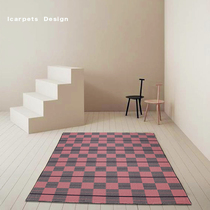 House Yan icarepets Bohemian Retro grid Living room Carpet National Wind Bedroom American floor cushion customizable