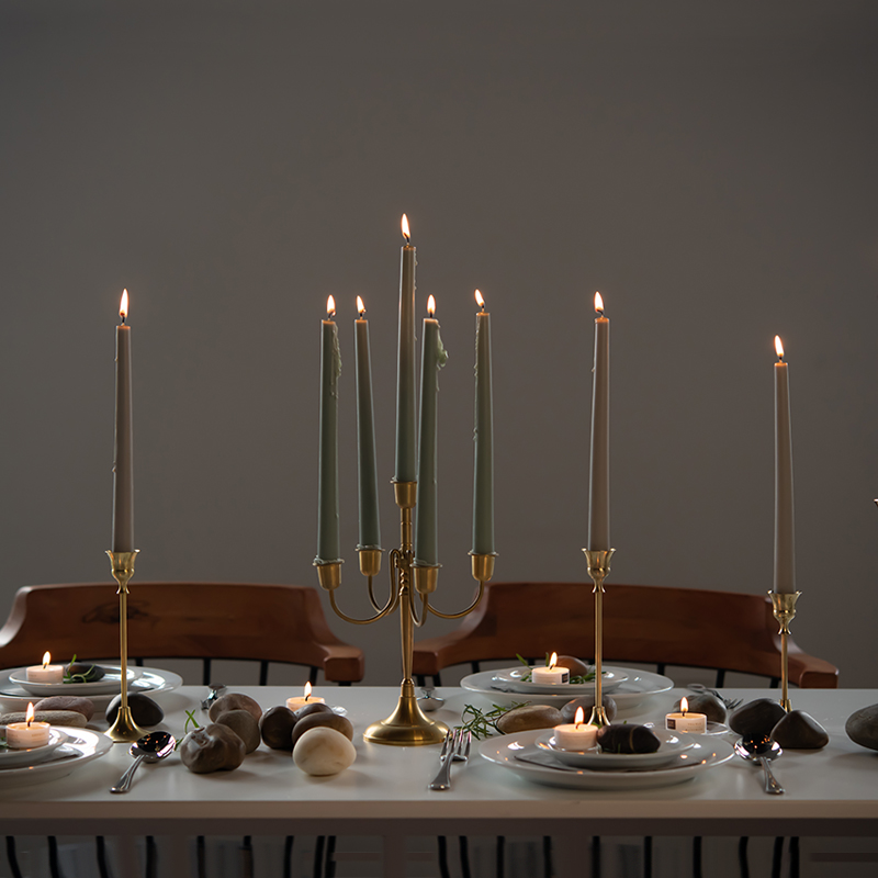 CHICROSE home Morandi color chandelier smoke-free birthday romantic dinner candlestick candlelight decoration ornaments