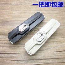 WT9700 black sliding door hook lock tin cabinet glass file cabinet lock Tin cabinet push-pull lock Locker door lock
