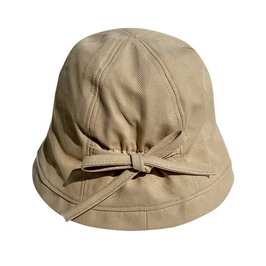 Fisherman Hat for Women, Sun Protection, Round Top, Face-Slimming, Korean Style, Versatile, Adjustable, Bowknot Bucket Hat
