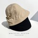 Fisherman Hat for Women, Sun Protection, Round Top, Face-Slimming, Korean Style, Versatile, Adjustable, Bowknot Bucket Hat