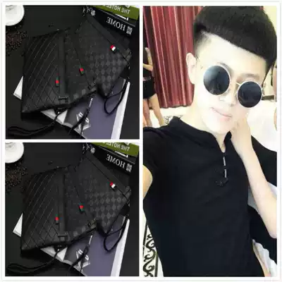 Quick hand Red Man with spiritual social guy bag hand wallet male social bag puleather large capacity handbag