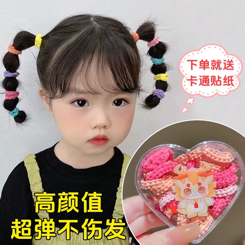 Детская безвредная резинка для волос, аксессуар для волос, не повреждает волосы