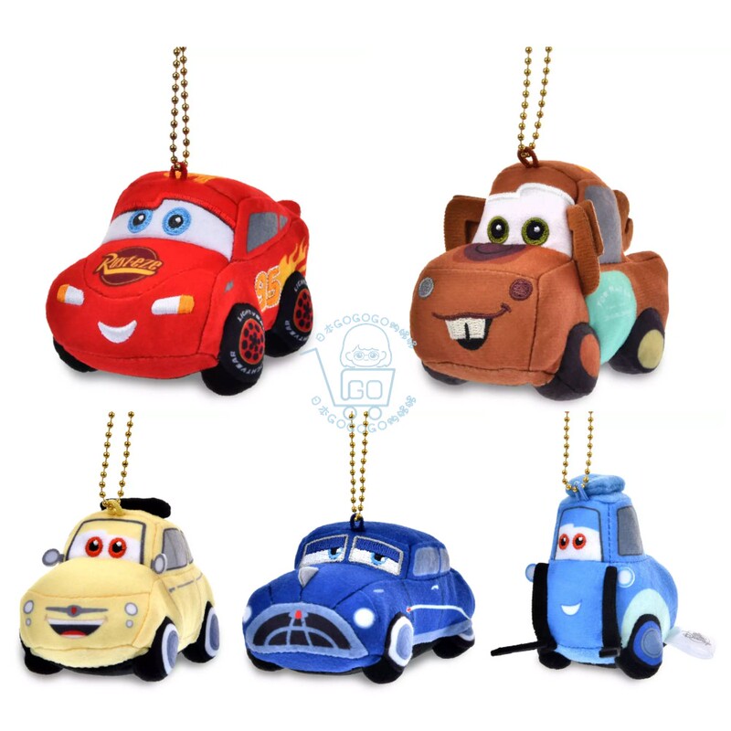 In Stock Japan Disney Store Cars Plush Keychain Lightning Mcqueen and Mater