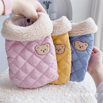 Pet Puppy Kitten Clothes Autumn Winter Warm Fleece Padded Vest Cute Bear Bear Teddy Cotton Cotton Coat