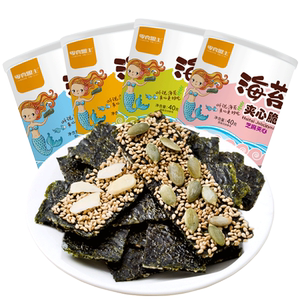 【拍五件】零食盟主芝麻海苔夹心脆5罐