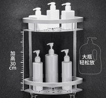 Stainless steel shelf Toilet double-layer storage rack Double-layer rack Economical wall-mounted hotel bathroom simple