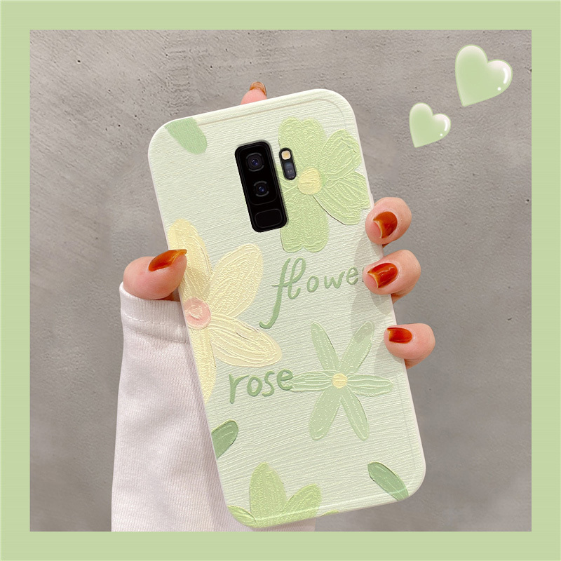 Suitable for Samsung S9+ Phone Case, Anti-Fall, Personalized, Best Friend, Galaxy S9Plus Silicone Oil Painting Flower Protective Cover Suitable for Samsung S9+ Phone Case, Anti-Fall, Personalized, Best Friend, Galaxy S9Plus Silicone Oil Painting Flower Protective Cover