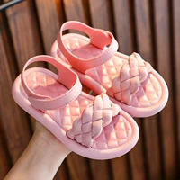 Летние милые нескользящие сандалии для принцессы, пляжные слайдеры, популярно в интернете, 1-3 лет, мягкая подошва