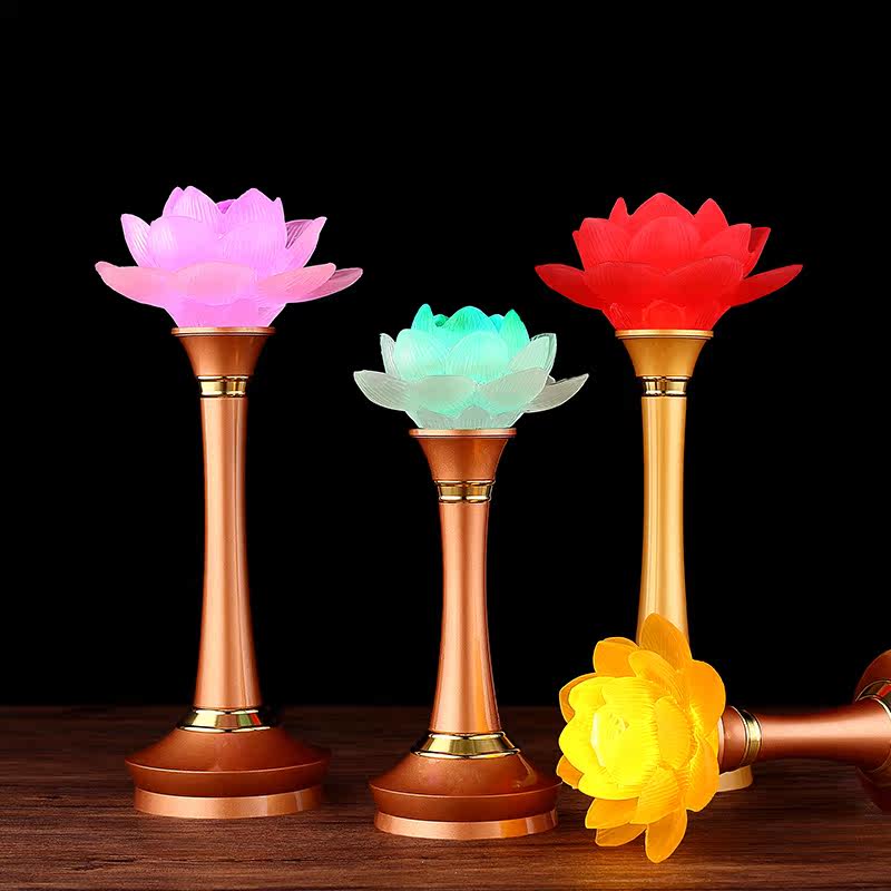 Water glazed lotus light Home for the Buddha Changming lamp lotus lantern Buddha Hall is dedicated to the Buddha front for the lamp pendulum
