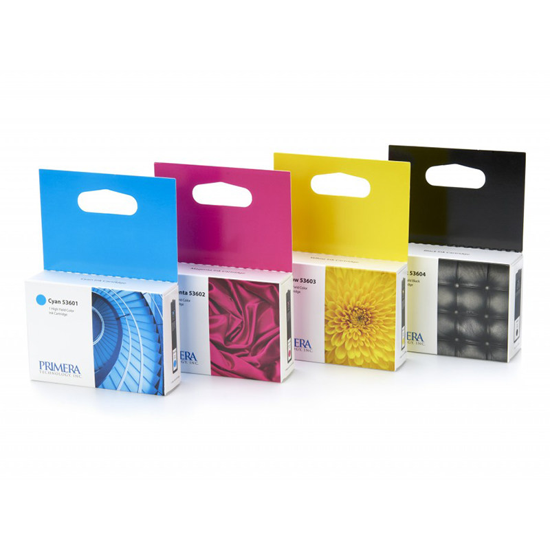 Paimeja PRIMERA Bravo4100 series uses the cartridge CMYK four-color suit (total of four)