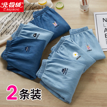Childrens anti-mosquito pants spring and autumn and summer thin boys and girls big childrens summer cotton lantern jeans spring