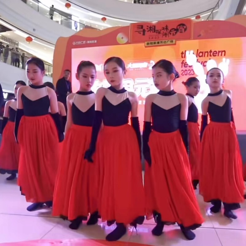 Bai Xiaobai Choreography/Children's Street Dance Ancient Style Mango Seed Children's Jazz Dance Costume 540-Degree Large Swing Skirt Classical Dance Bai Xiaobai Choreography/Children's Street Dance Ancient Style Mango Seed Children's Jazz Dance Costume 540-Degree Large Swing Skirt Classical Dance