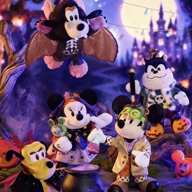 Shanghai Disney Domestic Agent 2026 Halloween Mickey Minnie Donald Duck Goofy Plush Toy Keychain