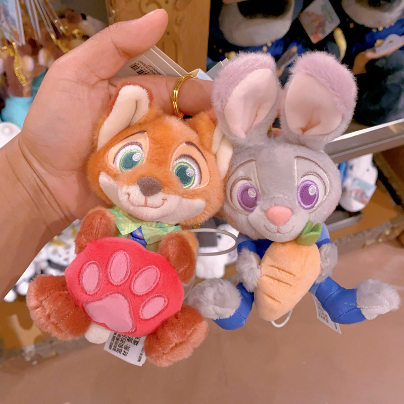 Shanghai Disney Domestic Distributor Zootopia Judy Nick Plush Pendant Keychain Key Ring