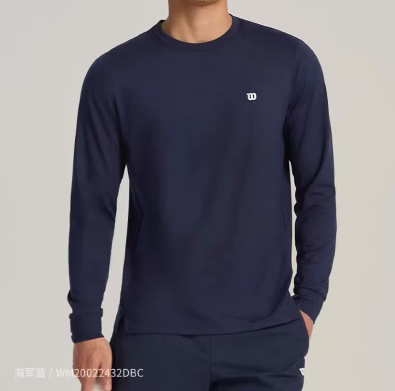 Wilson Wilson Spring Men's Tennis Sports Versatile Knitted Long-Sleeved T-Shirt Wm20022432Dbc