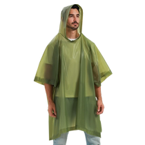 Outdoor poncho style adult non-disposable raincoat three-in-one camping fishing mountain climbing hiking travel thickened poncho