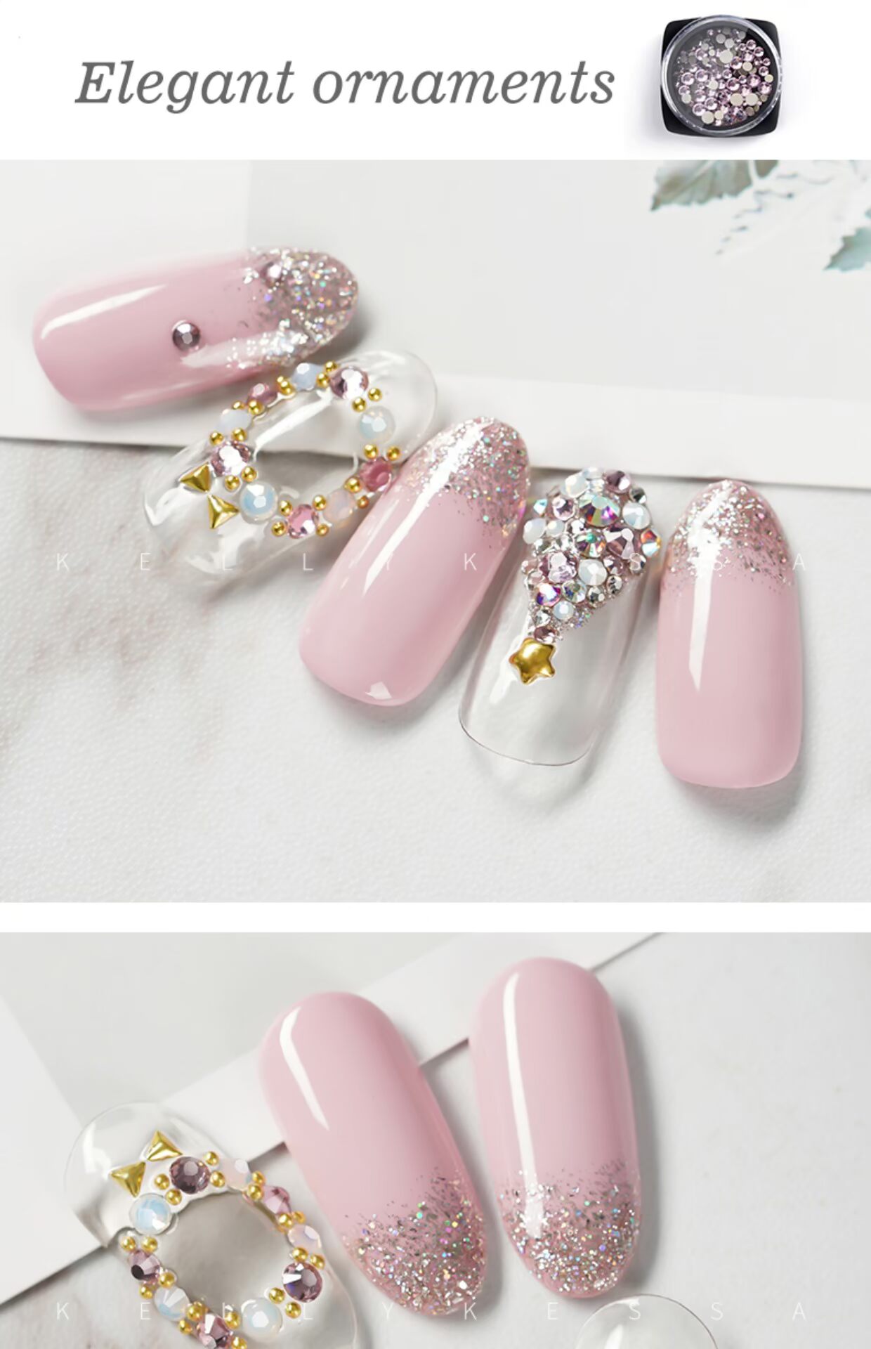 KellyKessa / Kelly Kaiser Dụng cụ làm móng Trang sức hợp kim mới Mũi khoan kim cương phẳng - Công cụ Nail dũa móng tay cho bé
