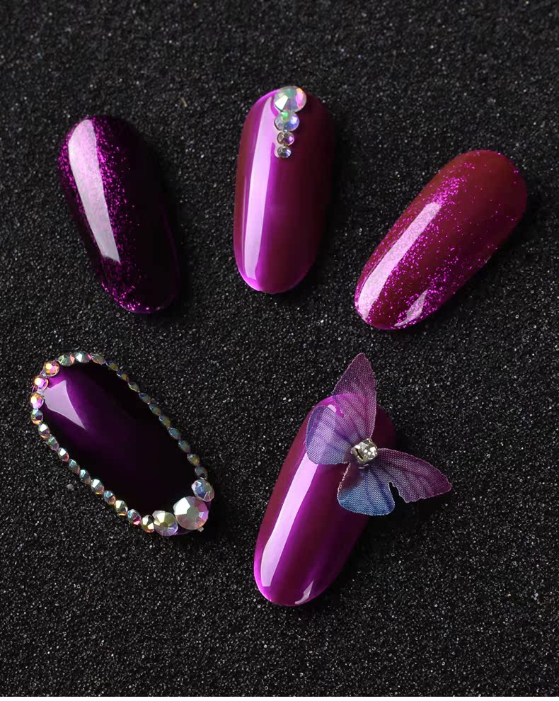 Kelly kessa mới sơn móng tay keo fuchsia sốt tím titan vàng đỏ gương đỏ cướp biển đỏ - Sơn móng tay / Móng tay và móng chân màu nail đẹp cho da ngăm