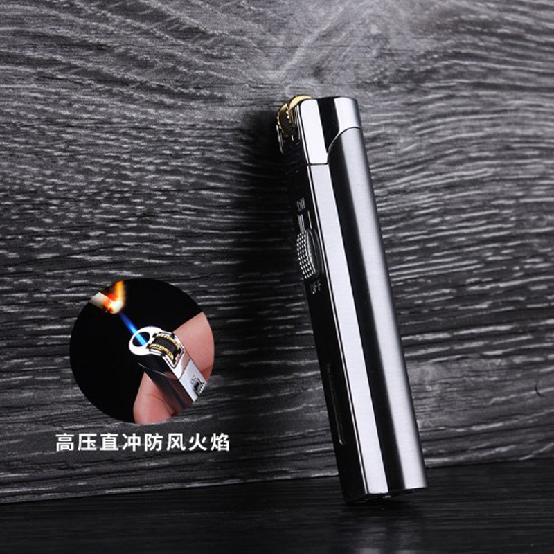 Creative firing direct mini-spray gun metal inflatable lighter personality gift to send gas engraved