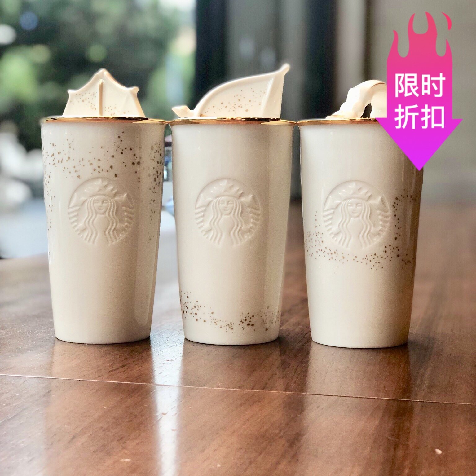 Starbucks Constellation Cup Giant Crab Lions Virgin White Goat Golden Bull double Twin Fish Skimo water bottle Constellation Mark Cups