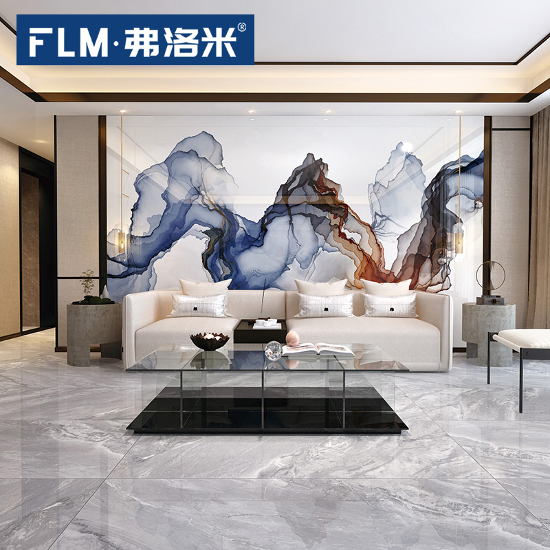 Flomian minimalist modern large plate tiles 1200x2400 with large specifications of a large gauge through body marble background wall brick