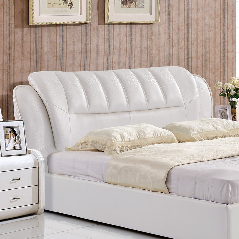 Headboard European-style soft bag minimalist leather art double bed head backrest plate new 1 8 m genuine leather headboard custom