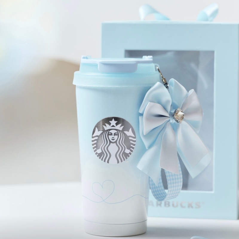 Starbucks 2026 Valentine's Day New Product Blue Color Heart-Shaped Car Travel Cup Desktop Cup Water Cup Gift for Girls Starbucks 2026 Valentine's Day New Product Blue Color Heart-Shaped Car Travel Cup Desktop Cup Water Cup Gift for Girls
