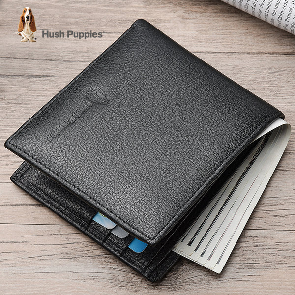 Hush Puppies暇步士 头层牛皮短款钱包 皮夹 天猫优惠券折后￥99包邮（￥129-30）