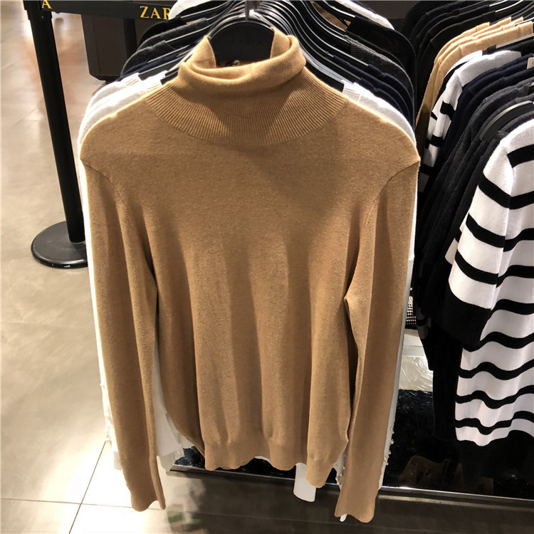 Versatile Slim-Fit Turtleneck Pullover Knit Sweater with Long Sleeves, Soft and Simple Base Layer Versatile Slim-Fit Turtleneck Pullover Knit Sweater with Long Sleeves, Soft and Simple Base Layer