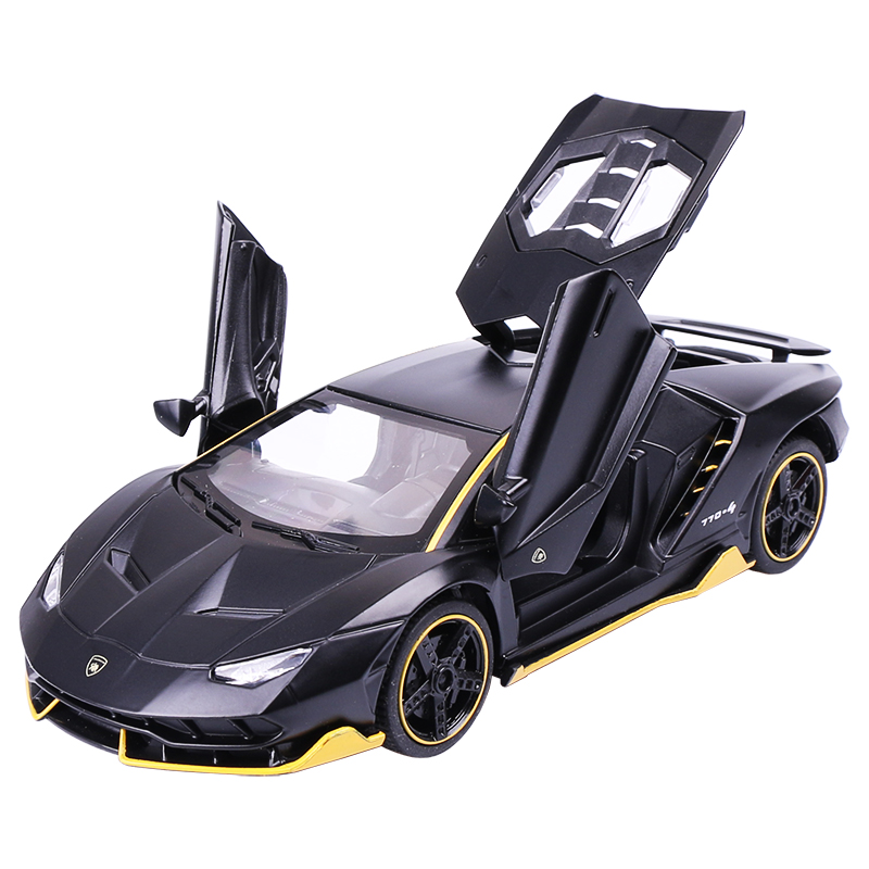 Lamborghini LP770 Roadster alloy car models to open the door back to power children\u0027s toys, car simulation car model boy