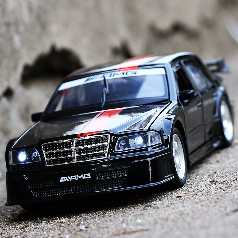 1:32 Binence C-CLASS Rally racing car DTM six door open alloy car model sound and light toy simulation car model