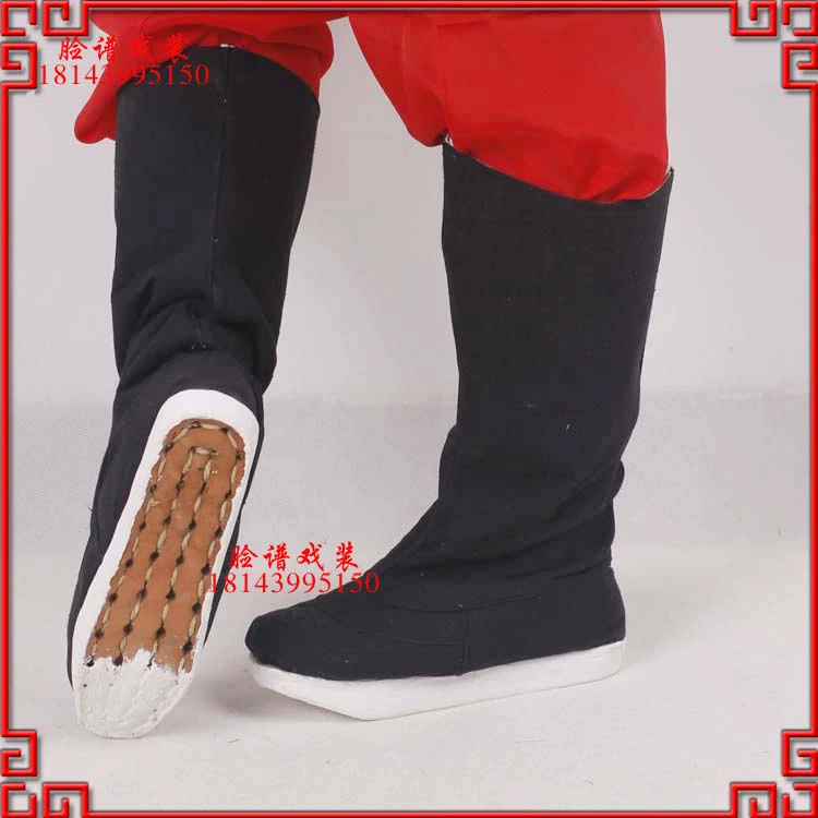 Bắc Kinh Opera Drama Fang Fang Bắc Kinh Opera Trang phục khởi động Yue Opera High Boots Boots Xấu xí chính thức Boots dày Boots Drama Chaofang giầy cao cổ nam